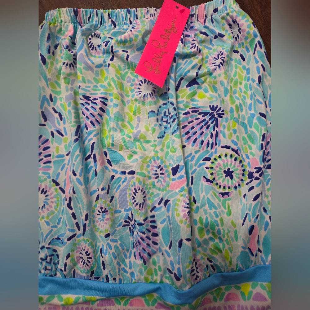 Lily Pulitzer Adella Tube Top Open Water blue Ibiza Size XXS NWT - Picture 4 of 5